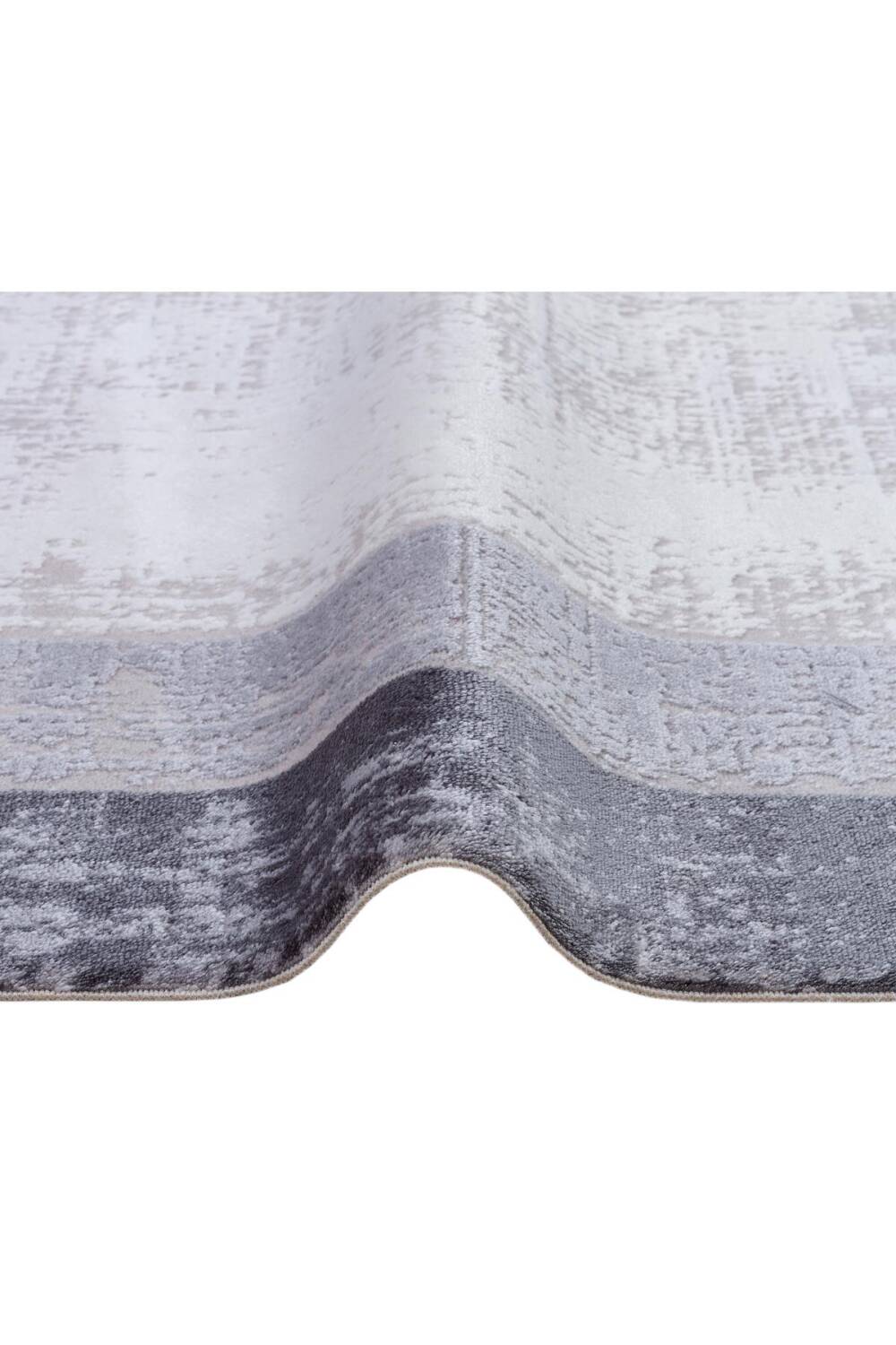 Frenda Home Palermo Modern Çerçeveli Makine Halısı PL01 Gri - 4