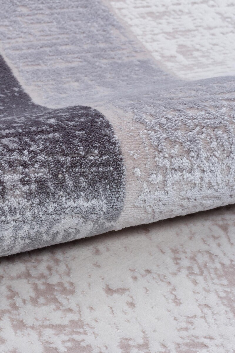 Frenda Home Palermo Modern Çerçeveli Makine Halısı PL01 Gri - Frenda (1)
