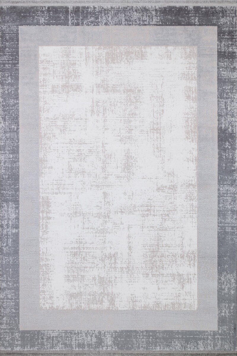 Frenda Home Palermo Modern Çerçeveli Makine Halısı PL01 Gri - Frenda
