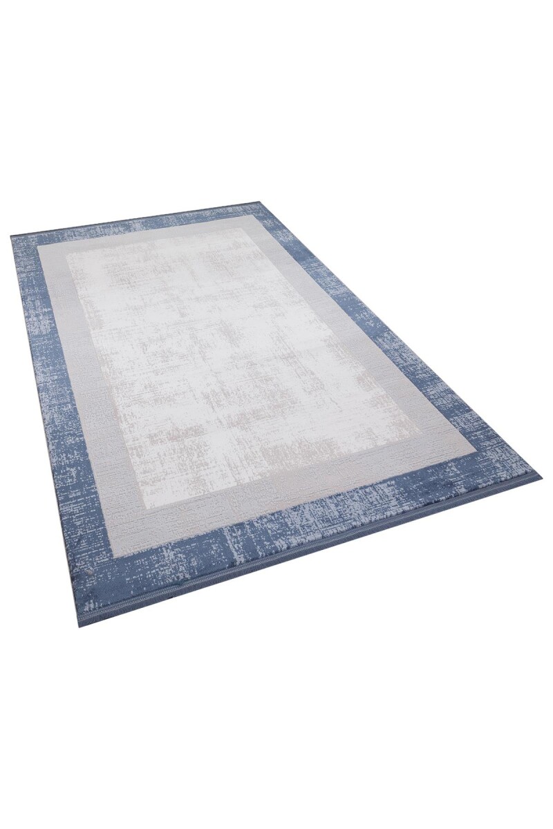 Frenda Home Palermo Modern Çerçeveli Makine Halısı PL01 Mavi - 6