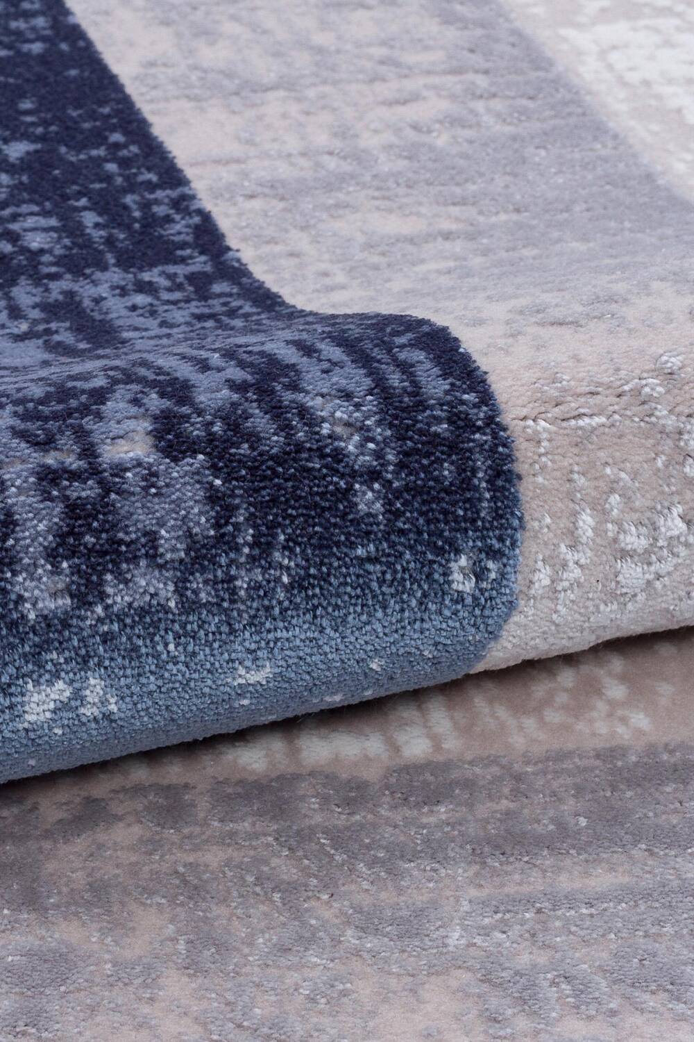 Frenda Home Palermo Modern Çerçeveli Makine Halısı PL01 Mavi - 3