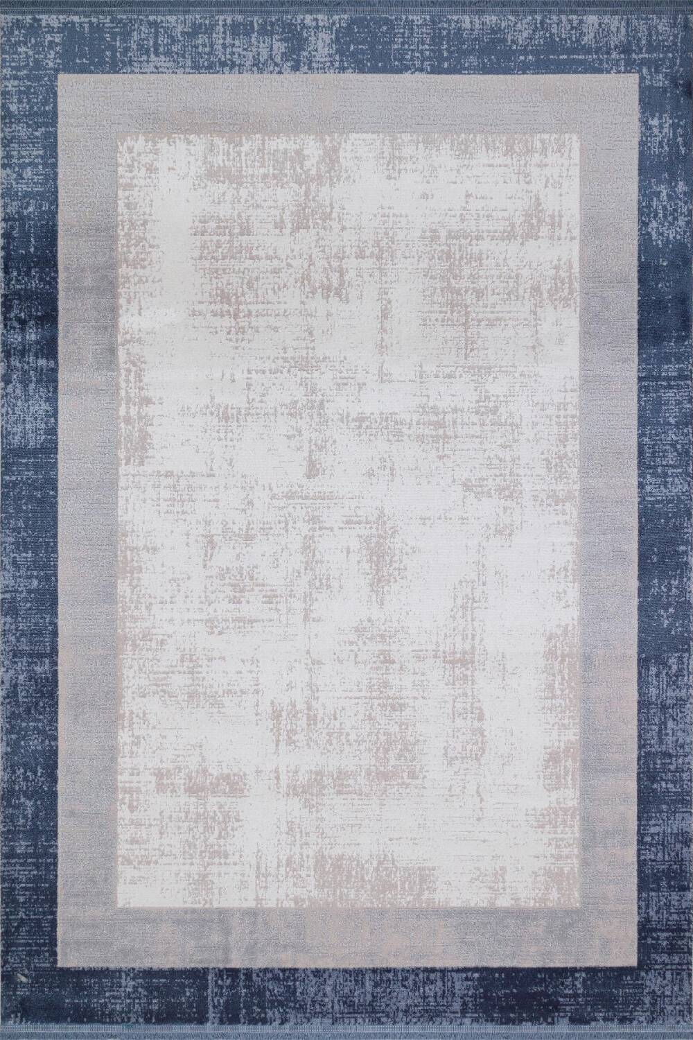 Frenda Home Palermo Modern Çerçeveli Makine Halısı PL01 Mavi - 2