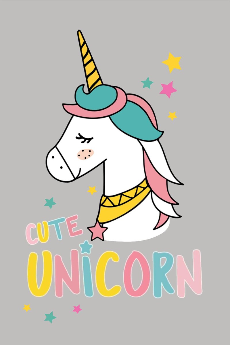 Frenda Home Unicorn Desenli Kaymaz Deri Taban Kız Çocuk Halısı - Frenda (1)