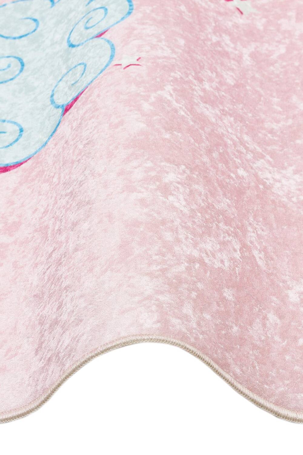 Frenda Home Unıcorn Kaymaz Deri Taban Dekoratif Çocuk Odası Halısı Pembe - 3