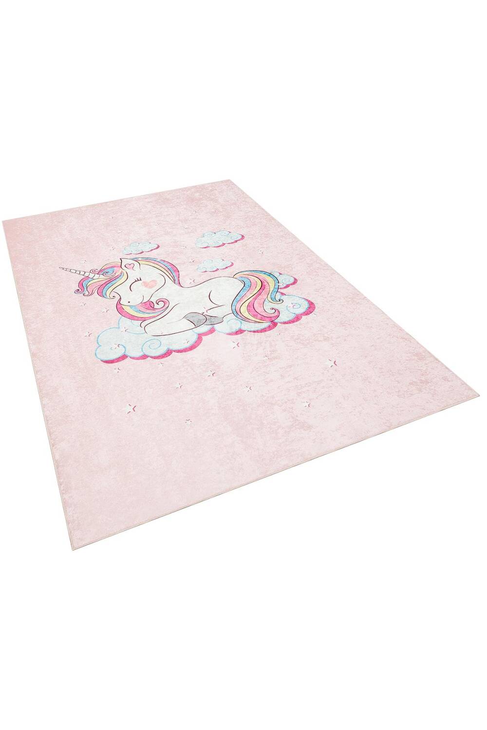 Frenda Home Unıcorn Pamuk Taban Dekoratif Baskılı Çocuk Odası Halısı Pembe - 2