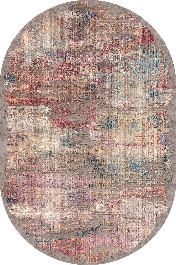 Frenda Home Venüs Modern Pamuk Taban Yıkanabilir Oval Halı - Frenda