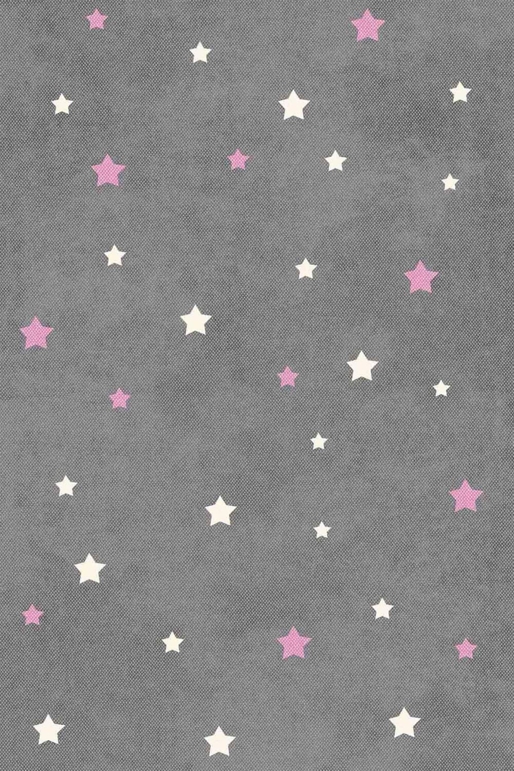 Frenda Home Yıldız Desenli Kaymaz Deri Taban Çocuk Ve Bebek Odası Halısı Pembe - 2