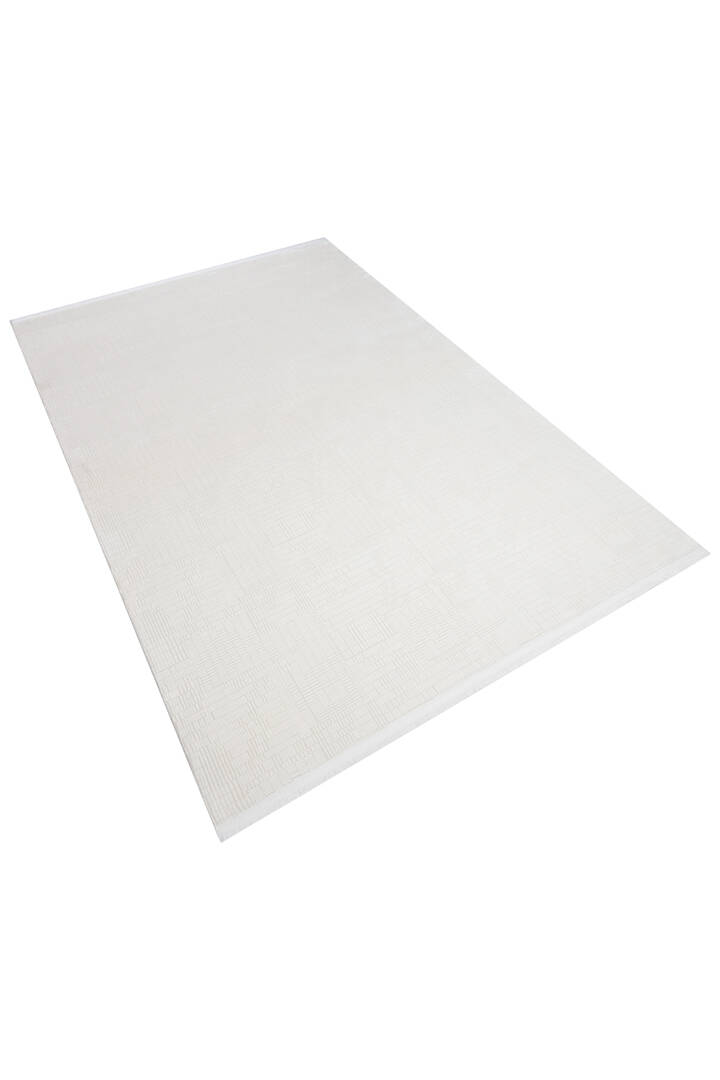 Geometrik Abstract Desenli Prato İpeksi Lüks Viskon Halı Pr08 Gri - 2