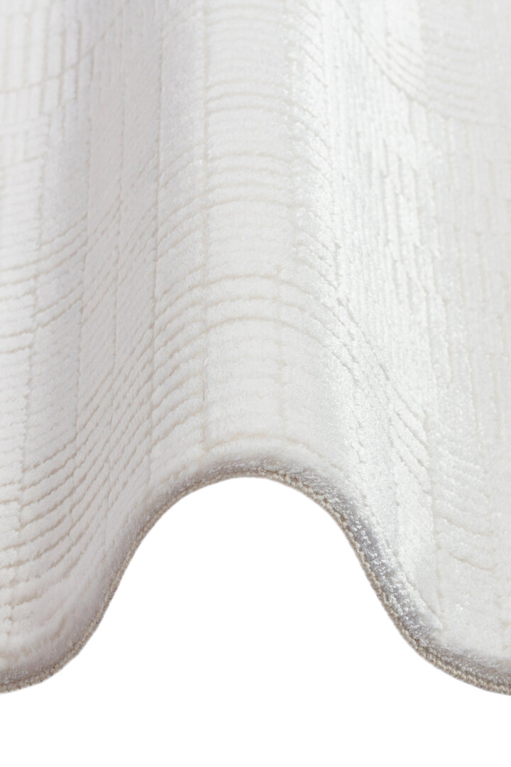 Geometrik Abstract Desenli Prato İpeksi Lüks Viskon Halı Pr08 Gri - 3