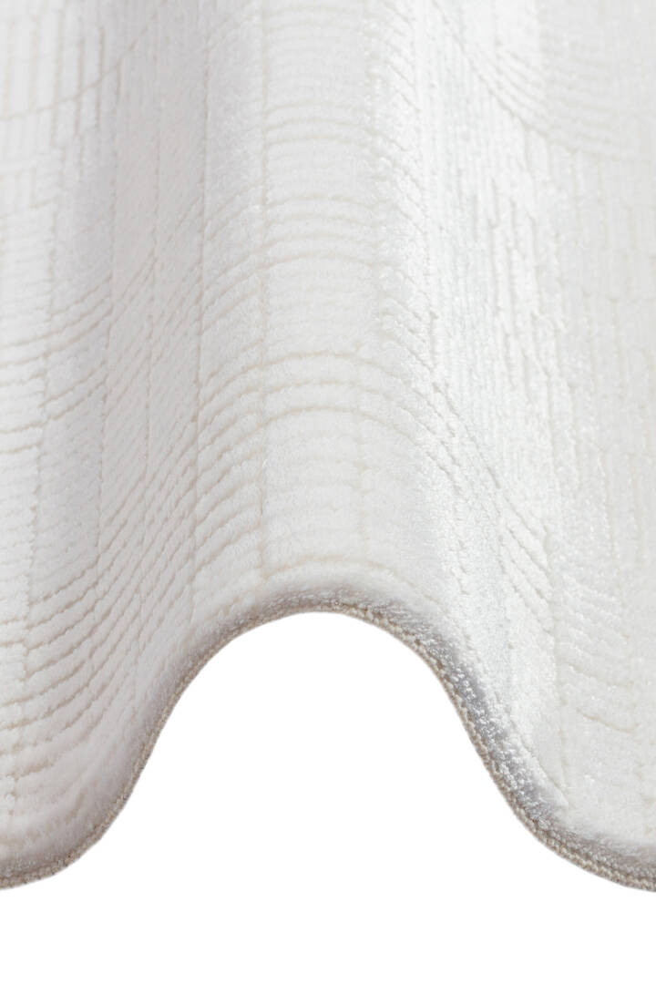 Geometrik Abstract Desenli Prato İpeksi Lüks Viskon Oval Halı Pr08 Gri - 2