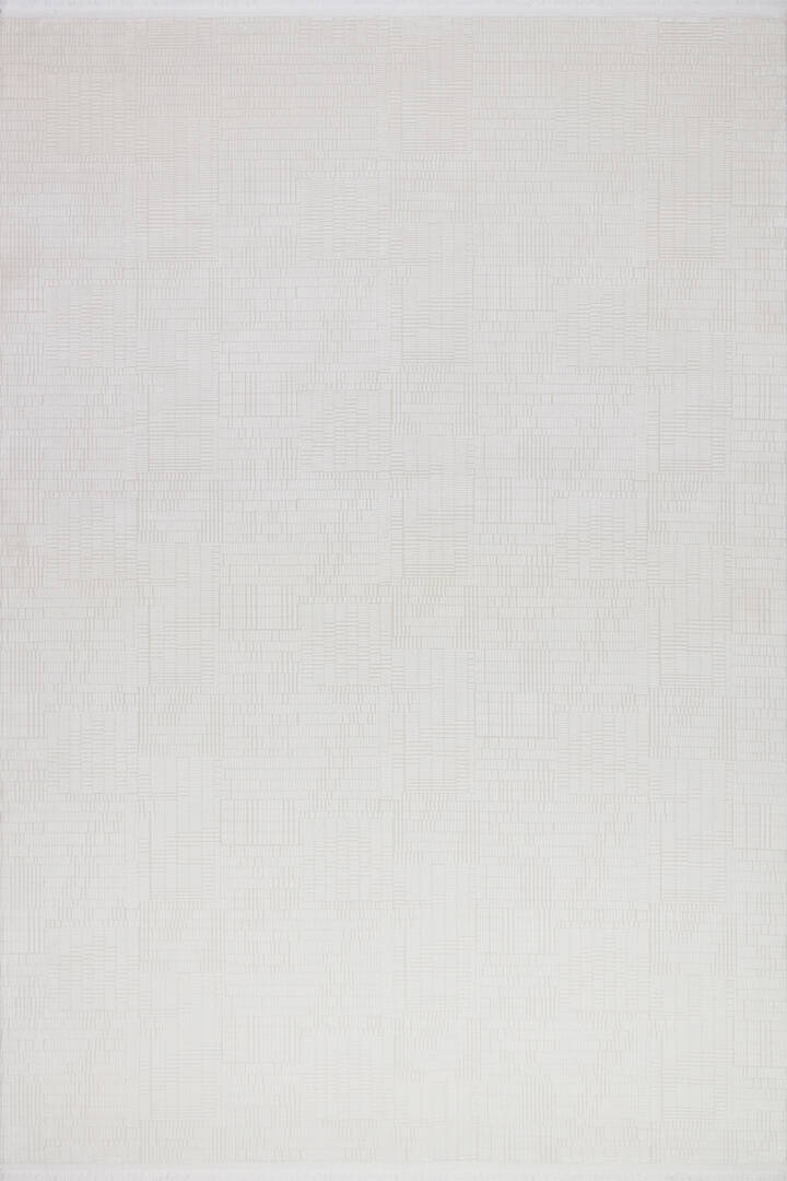 Geometrik Abstract Desenli Prato İpeksi Lüks Viskon Yolluk Özel Ölçü Kesme Halı Pr08 Gri - 2