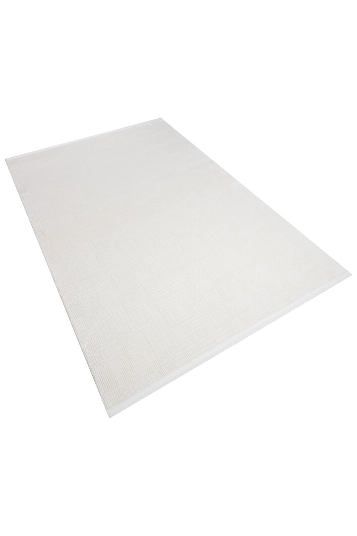 Geometrik Abstract Desenli Prato İpeksi Lüks Viskon Yolluk Özel Ölçü Kesme Halı Pr08 Gri - 3