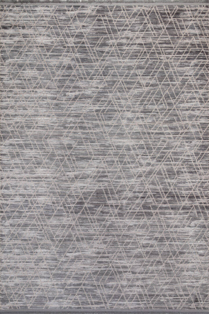 Geometrik Desenli Nar Yumuşak Dokulu Akrilik Halı Nr02 Antrasit - 1