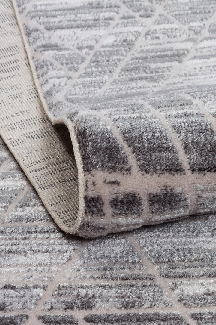 Geometrik Desenli Nar Yumuşak Dokulu Akrilik Halı Nr02 Antrasit - 5