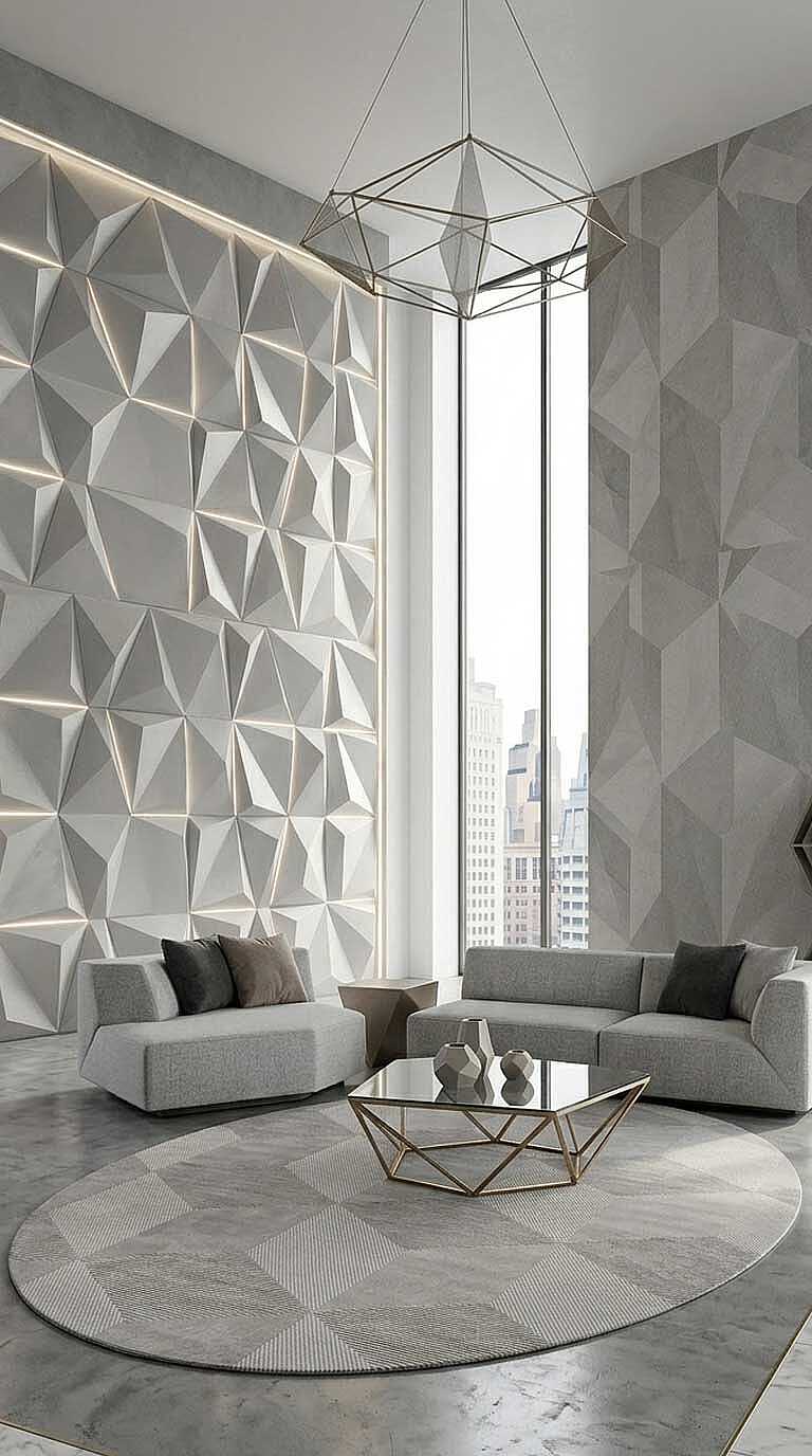 Geometrik Küp Desenli Prato İpeksi Lüks Viskon Oval Halı Pr01 Gri