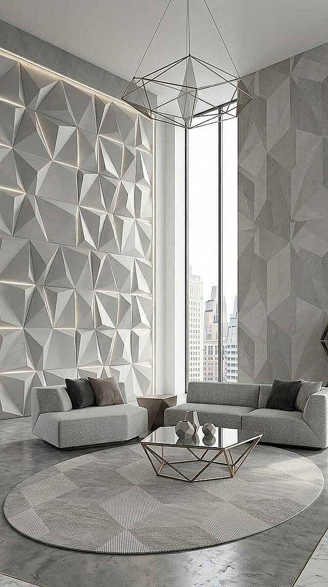 Geometrik Küp Desenli Prato İpeksi Lüks Viskon Oval Halı Pr01 Gri - Frenda