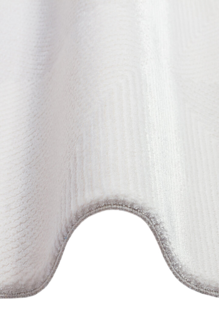 Geometrik Küp Desenli Prato İpeksi Lüks Viskon Oval Halı Pr02 Gri - Frenda (1)