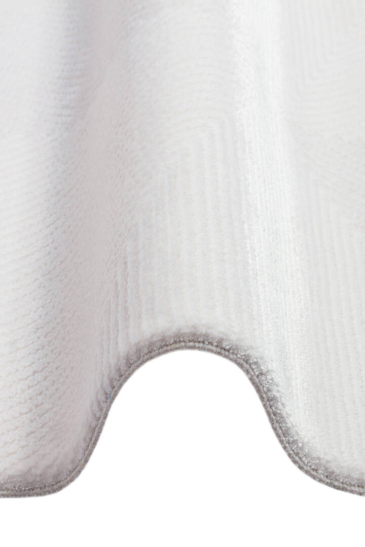 Geometrik Küp Desenli Prato İpeksi Lüks Viskon Yolluk Özel Ölçü Kesme Halı Pr02 Gri - 4