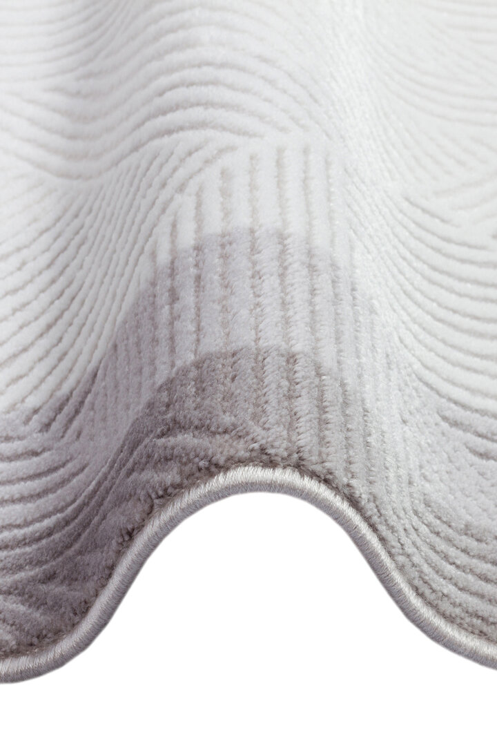 Geometrik Soyut Desenli Oskar Akrilik Makine Halısı Os01 Krem - 3