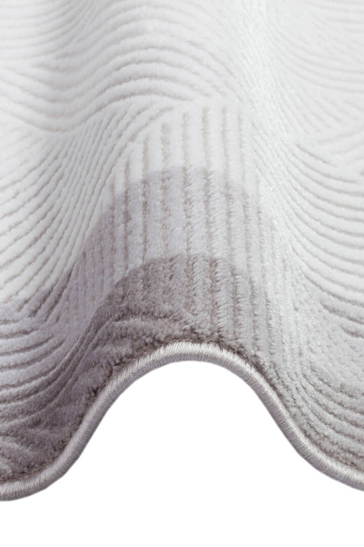 Geometrik Soyut Desenli Oskar Akrilik Makine Halısı Os01 Krem - 3