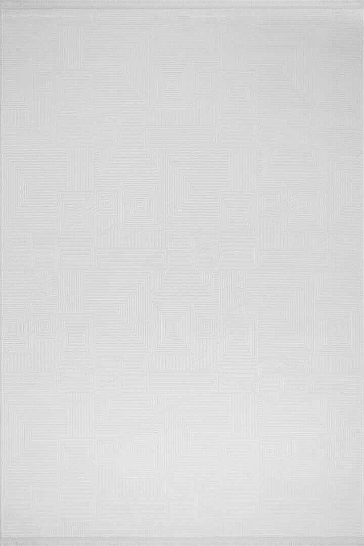 Geometrik Soyut Desenli Oskar Akrilik Makine Halısı Os02 Krem - Frenda (1)