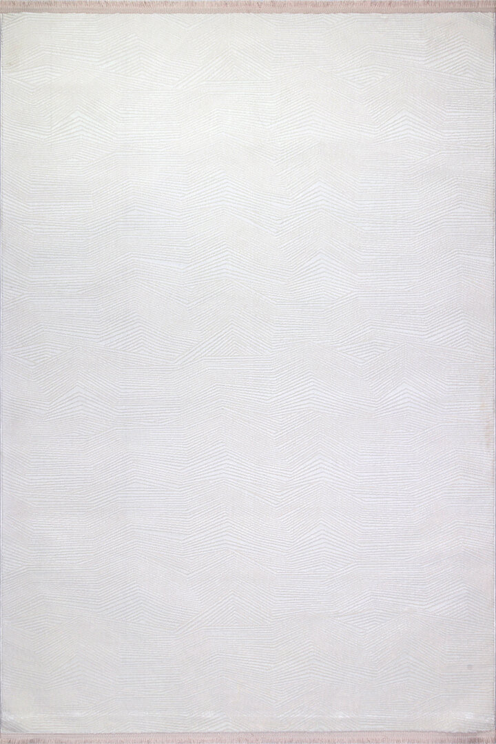 Geometrik Soyut Desenli Oskar Akrilik Makine Halısı Os03 Krem 