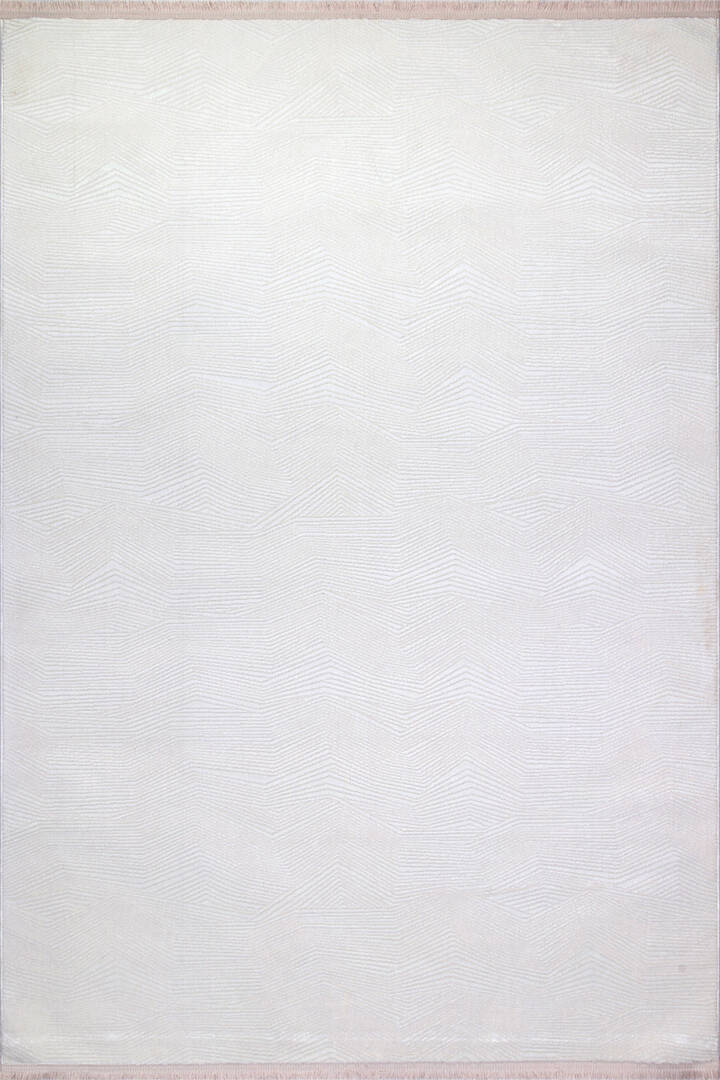 Geometrik Soyut Desenli Oskar Akrilik Makine Halısı Os03 Krem - 1