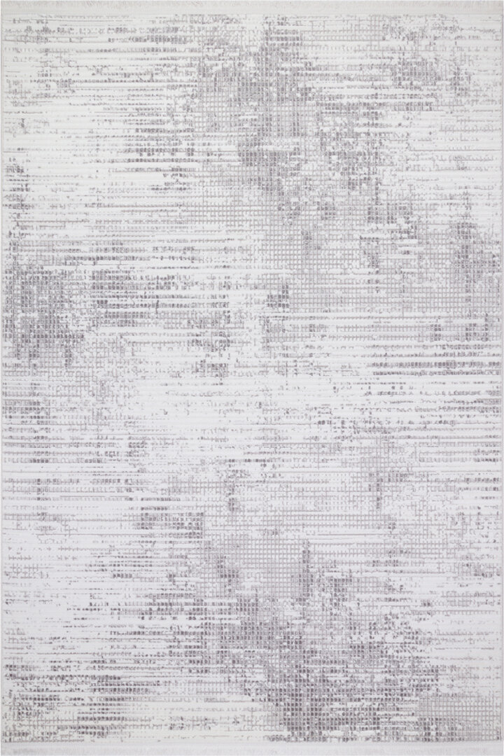 Geometrik Soyut Desenli Oskar Akrilik Makine Halısı Os05 Krem 