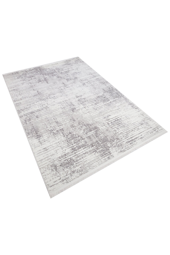 Geometrik Soyut Desenli Oskar Akrilik Makine Halısı Os05 Krem - 2