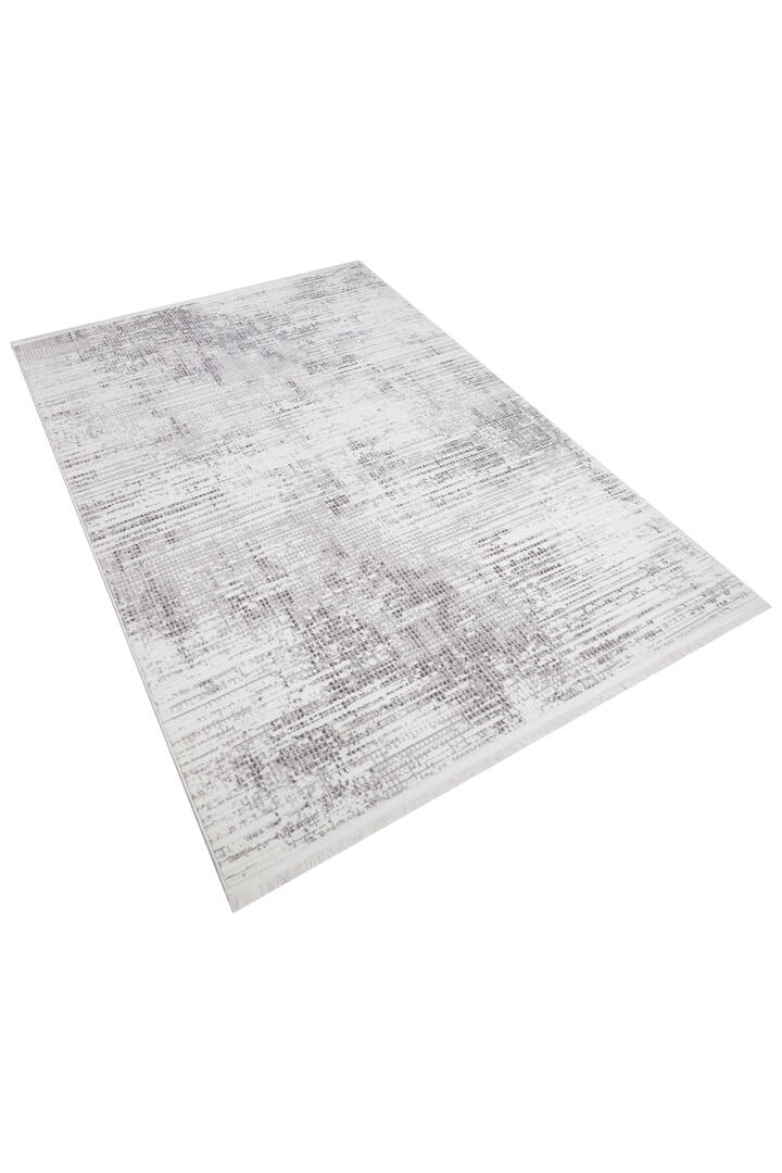 Geometrik Soyut Desenli Oskar Akrilik Makine Halısı Os05 Krem - 2