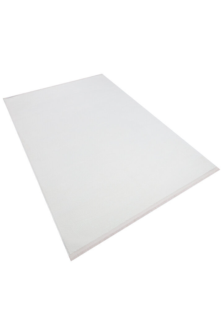 Geometrik Soyut Desenli Oskar Akrilik Makine Yolluk Özel Ölçü Kesme Halı Os03 Krem - 3