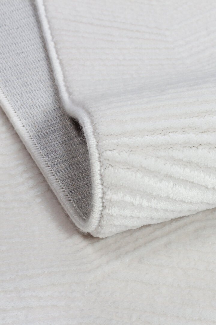 Geometrik Soyut Desenli Oskar Akrilik Makine Yolluk Özel Ölçü Kesme Halı Os03 Krem - 5