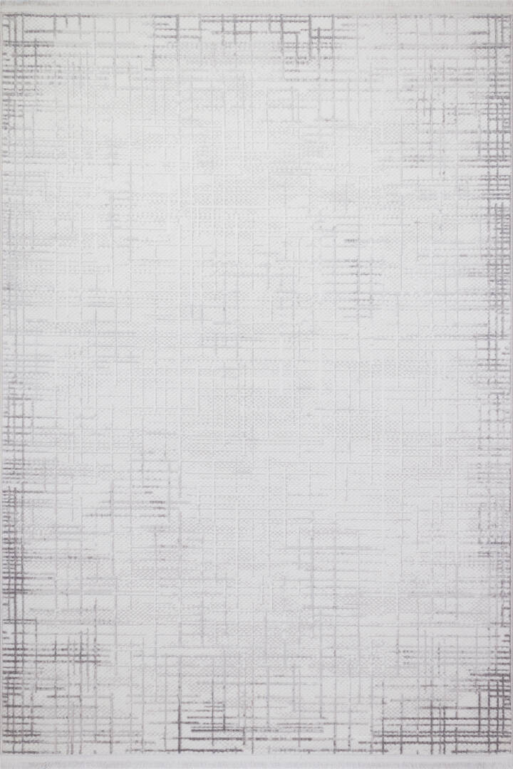 Geometrik Soyut Desenli Oskar Akrilik Makine Yolluk Özel Ölçü Kesme Halı Os04 Krem - 2