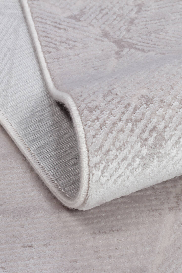 Geometrik Soyut Desenli Oskar Akrilik Makine Yolluk Özel Ölçü Kesme Halı Os07 Gri - 5