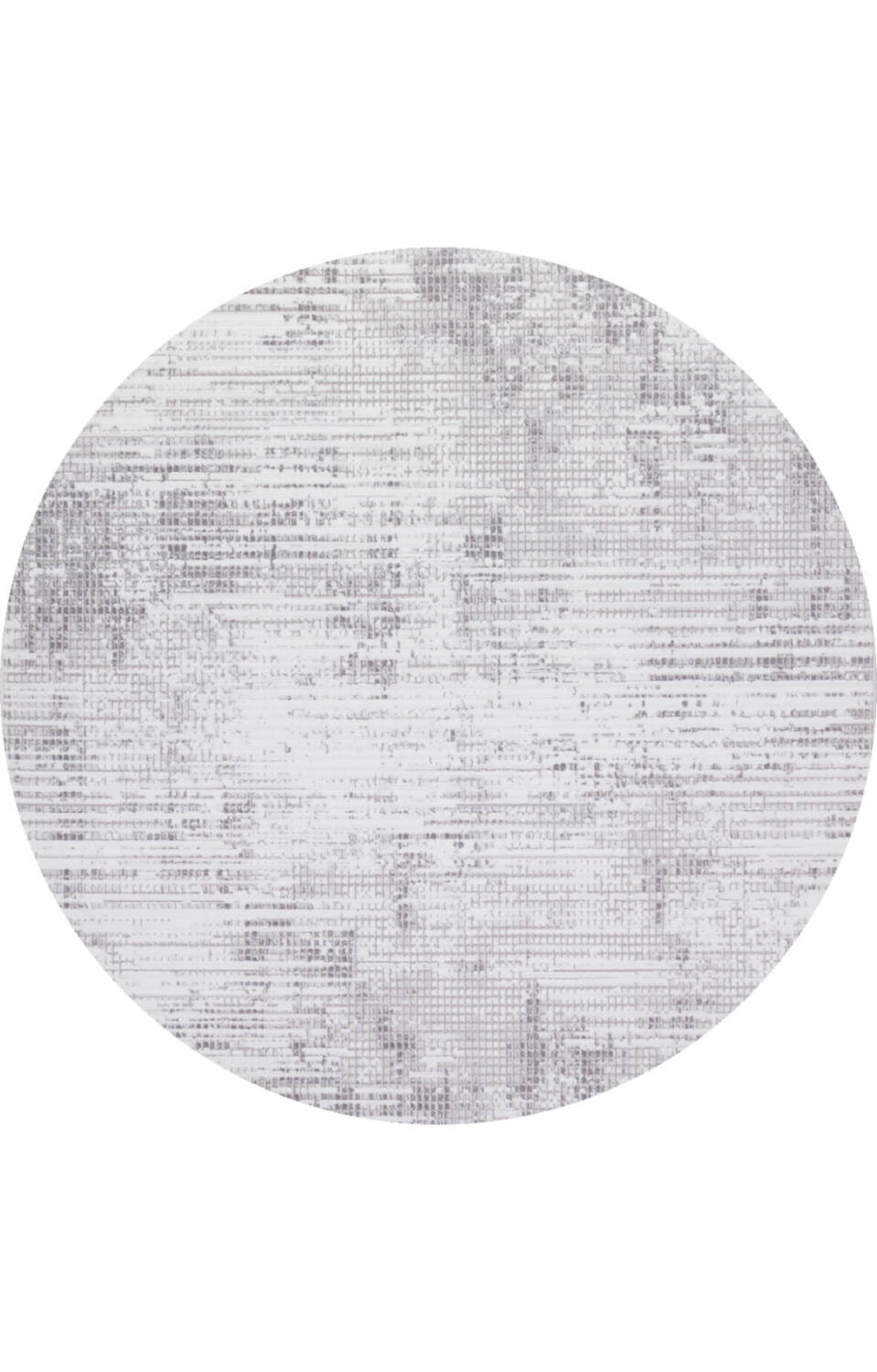 Geometrik Soyut Desenli Oskar Akrilik Makine Yuvarlak Halı Os05 Krem - 1