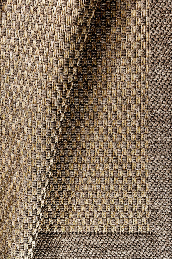 Hasır Dokulu Veranda Çerçeveli Bej Jüt Görünüm Sisal İç ve Dış Mekan Halısı Vn02 - 4