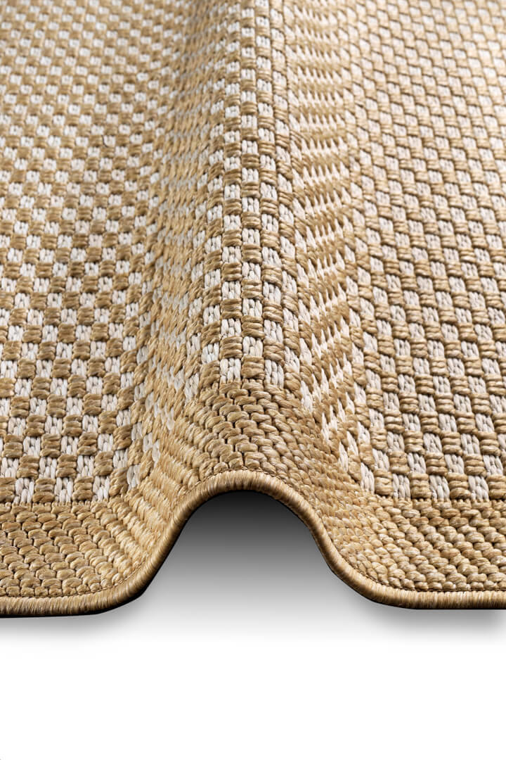 Hasır Dokulu Veranda Çerçeveli Natural Jüt Görünüm Sisal İç ve Dış Mekan Halısı Vn03 - 6