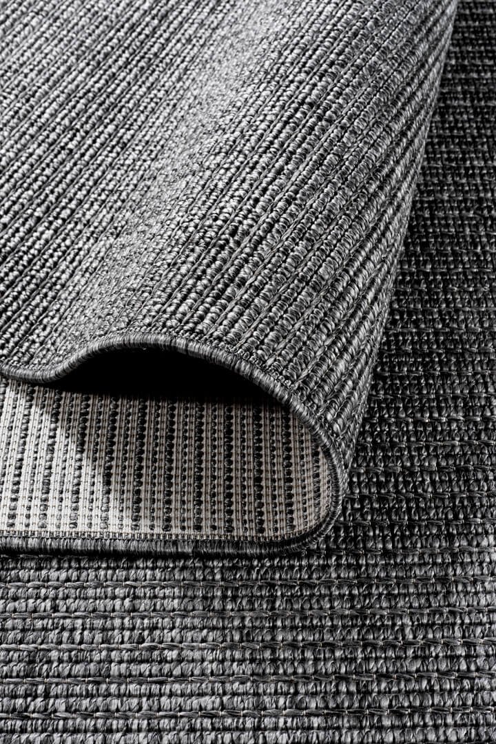 Hasır Dokulu Veranda Gri Jüt Görünüm Sisal İç ve Dış Mekan Halısı Vn11 - 5