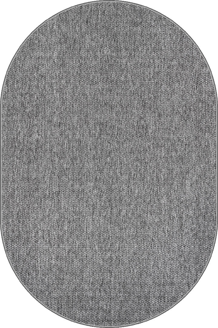 Hasır Dokulu Veranda Gri Jüt Görünüm Sisal İç ve Dış Mekan Oval Halı Vn04 - Frenda