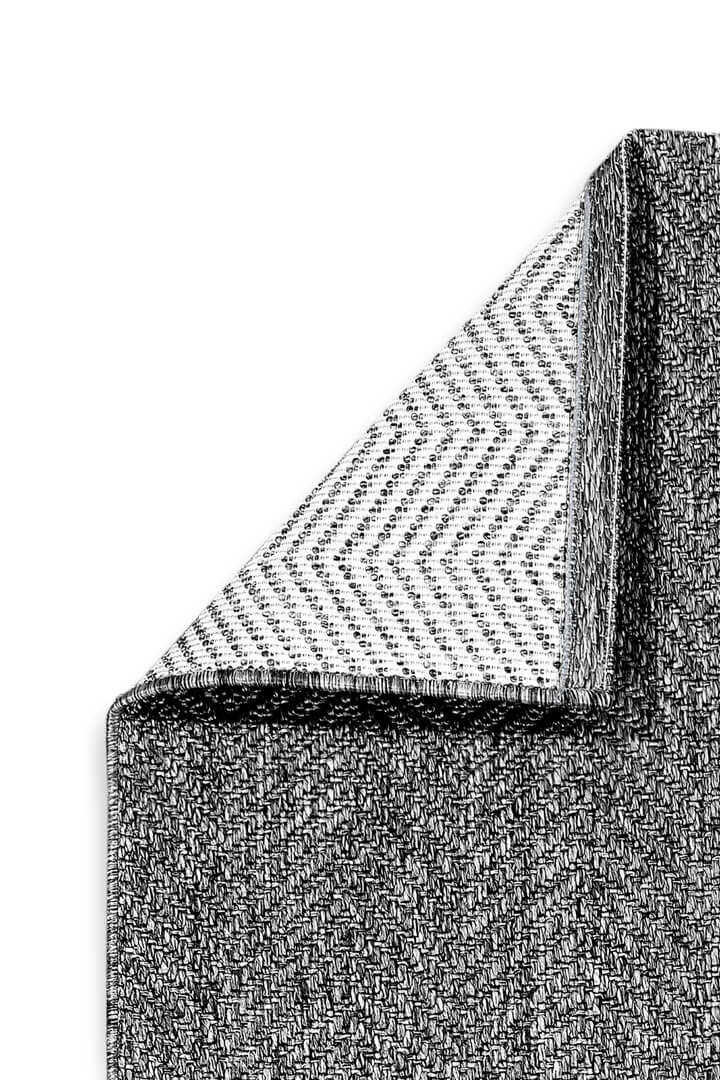 Hasır Dokulu Veranda Gri Jüt Görünüm Sisal İç ve Dış Mekan Oval Halı Vn07 - 5