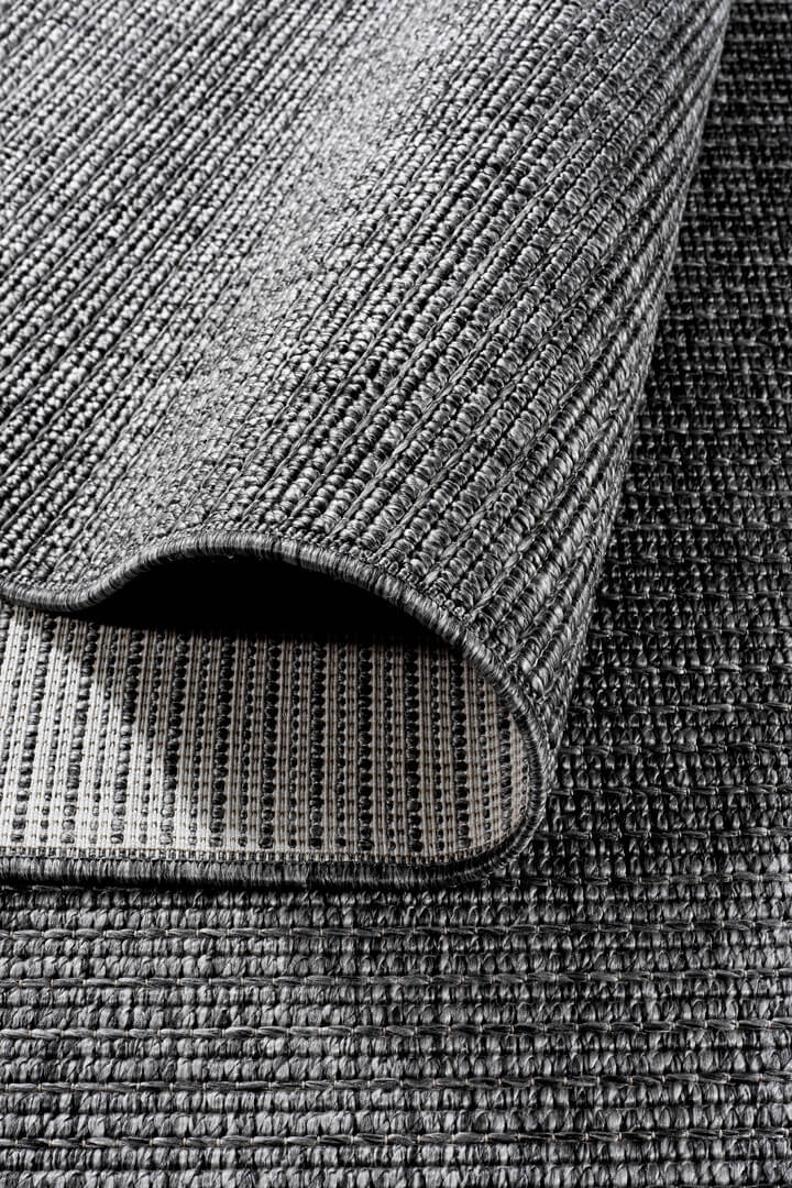 Hasır Dokulu Veranda Gri Jüt Görünüm Sisal İç ve Dış Mekan Oval Halı Vn11 - 3