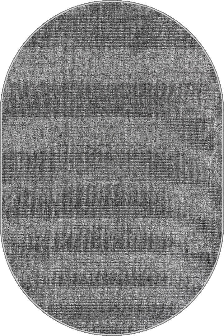 Hasır Dokulu Veranda Gri Jüt Görünüm Sisal İç ve Dış Mekan Oval Halı Vn11 - 1