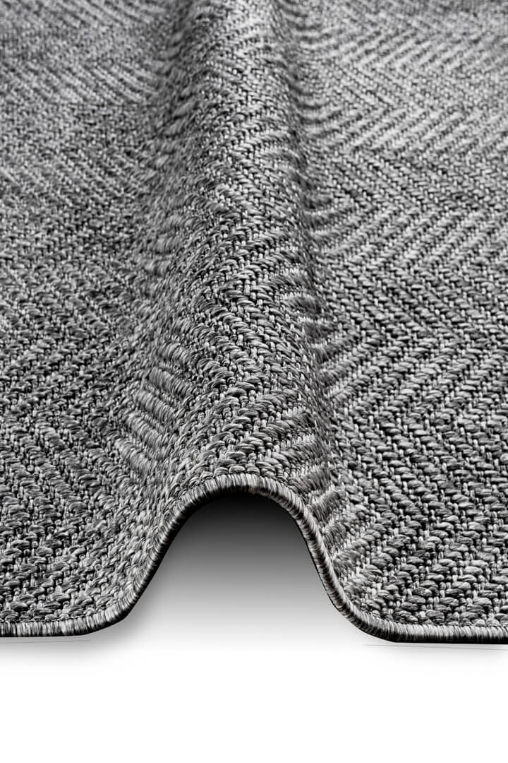 Hasır Dokulu Veranda Gri Jüt Görünüm Sisal İç ve Dış Mekan Yuvarlak Halı Vn07 - 2