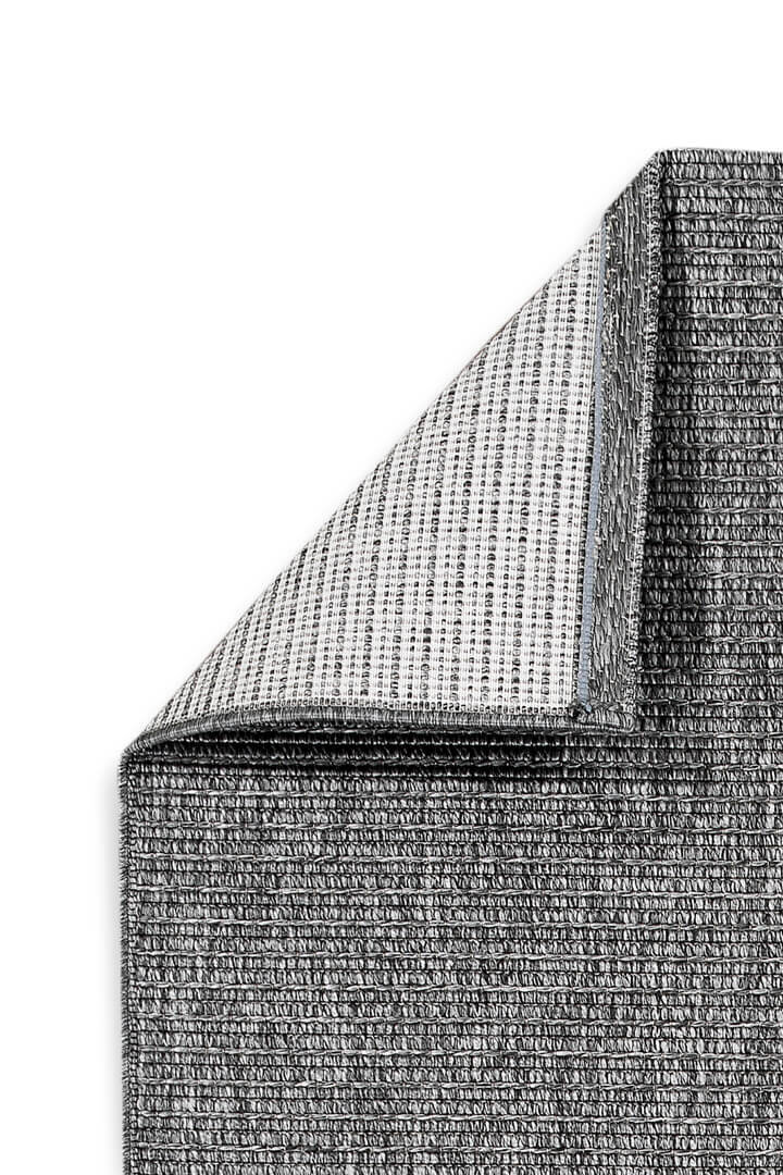 Hasır Dokulu Veranda Gri Jüt Görünüm Sisal İç ve Dış Mekan Yuvarlak Halı Vn11 - 5