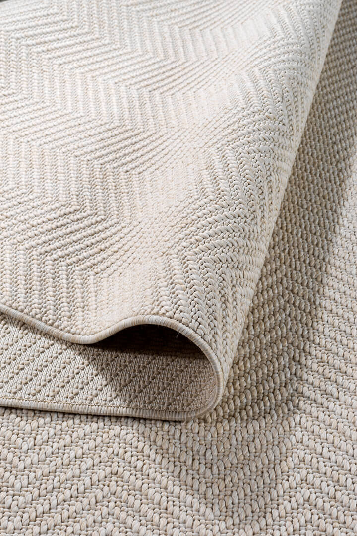 Hasır Dokulu Veranda Krem Jüt Görünüm Sisal İç ve Dış Mekan Halısı Vn08 - 5