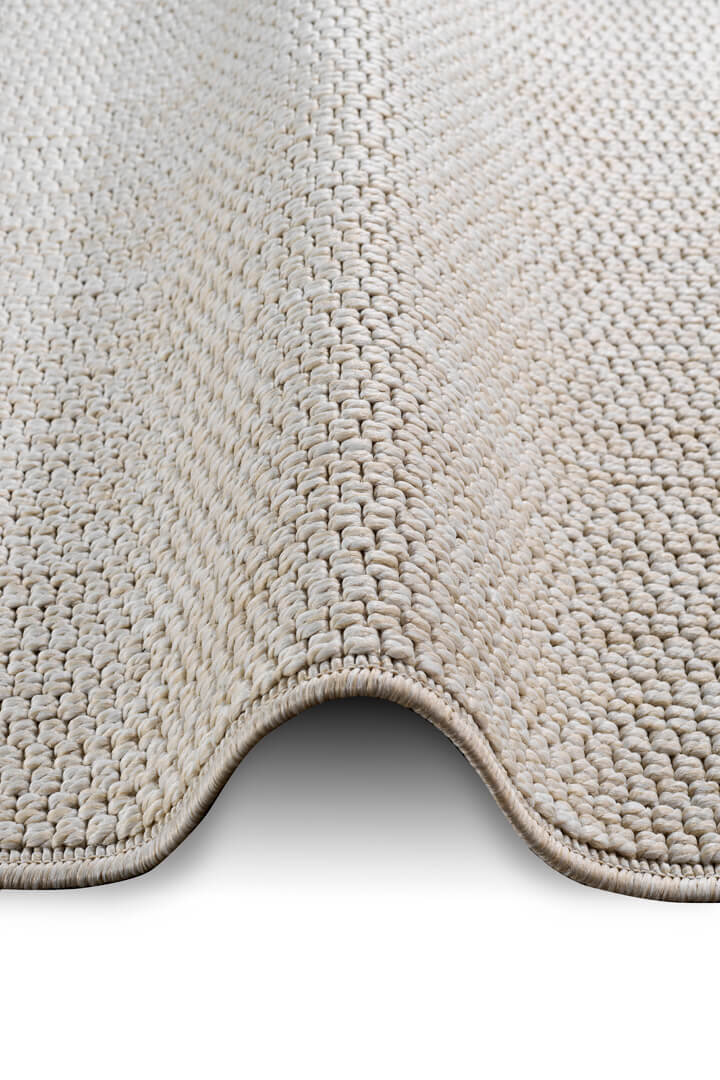 Hasır Dokulu Veranda Krem Jüt Görünüm Sisal İç ve Dış Mekan Özel Ölçü Kesme Yolluk Halı Vn05 - 6