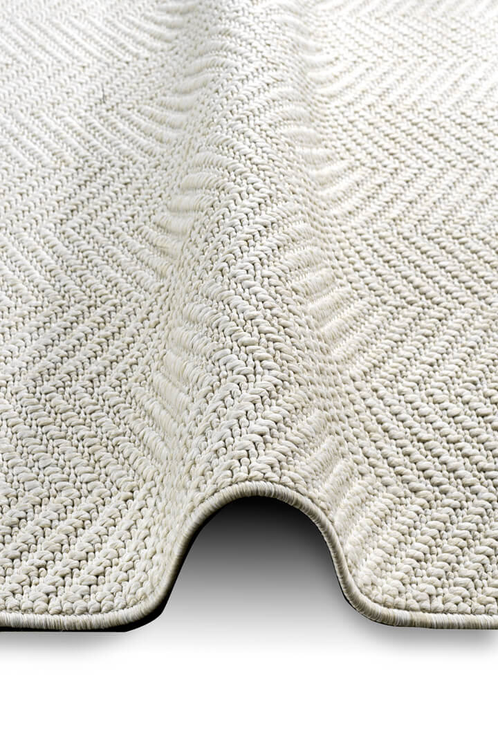 Hasır Dokulu Veranda Krem Jüt Görünüm Sisal İç ve Dış Mekan Özel Ölçü Kesme Yolluk Halı Vn08 - 6