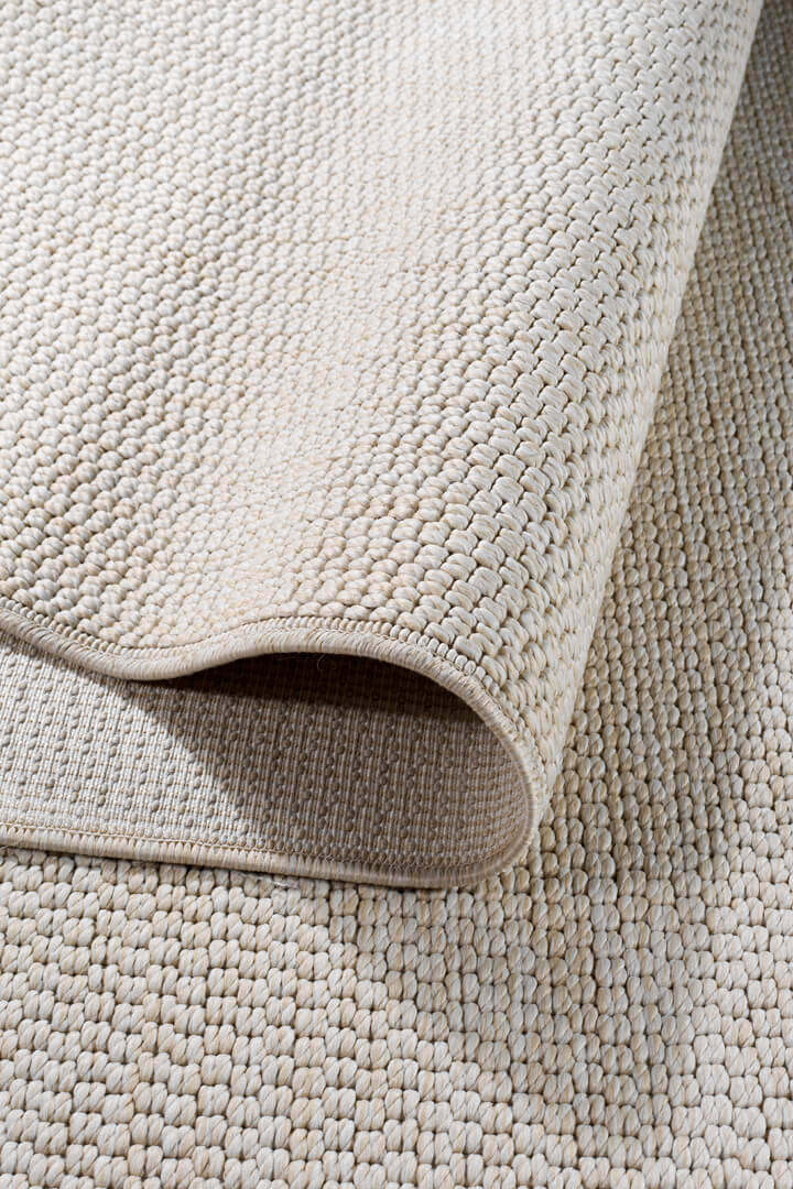 Hasır Dokulu Veranda Krem Jüt Görünüm Sisal İç ve Dış Mekan Yuvarlak Halı Vn05 - 3