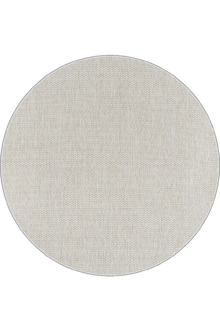Hasır Dokulu Veranda Krem Jüt Görünüm Sisal İç ve Dış Mekan Yuvarlak Halı Vn05 - 1