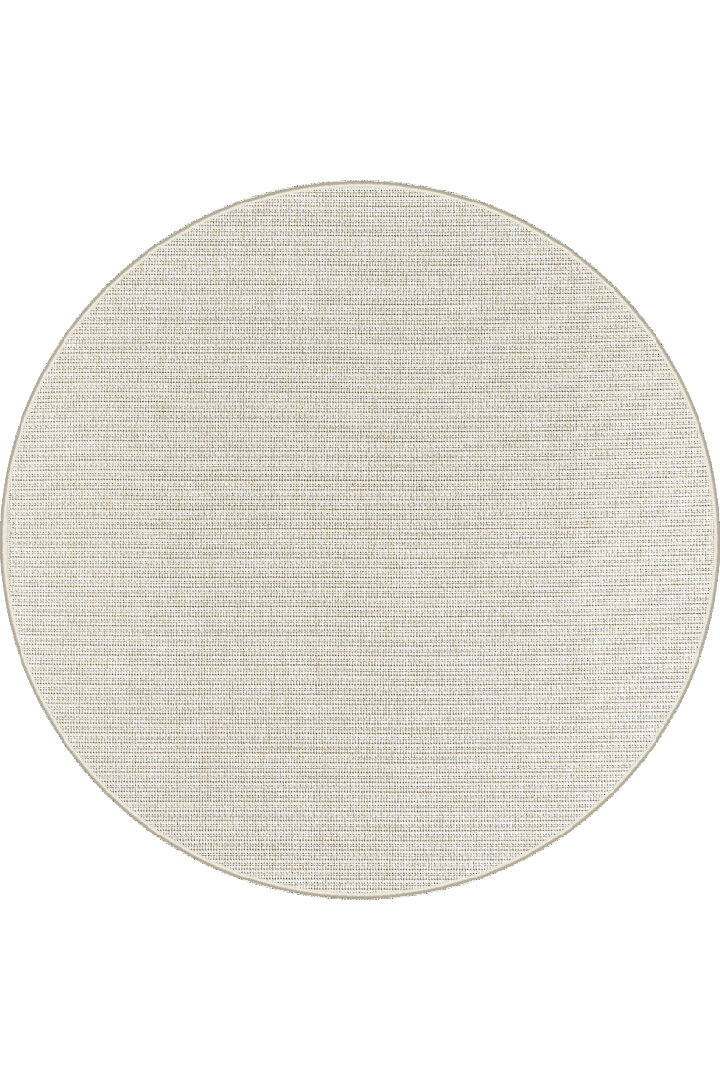 Hasır Dokulu Veranda Krem Jüt Görünüm Sisal İç ve Dış Mekan Yuvarlak Halı Vn10 - Frenda
